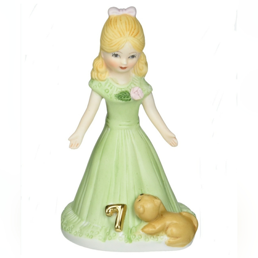 ENESCO Growing Up Birthday Girl Age 7 Porcelain Figurine